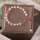 Pearl Green Strawberry Quartz Healing Bracelet
