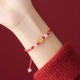 Handmade 925 Silver Peach Blossom Chalcedony Luck Bracelet Handmade 925 Silver Peach Blossom Chalcedony Luck Bracelet