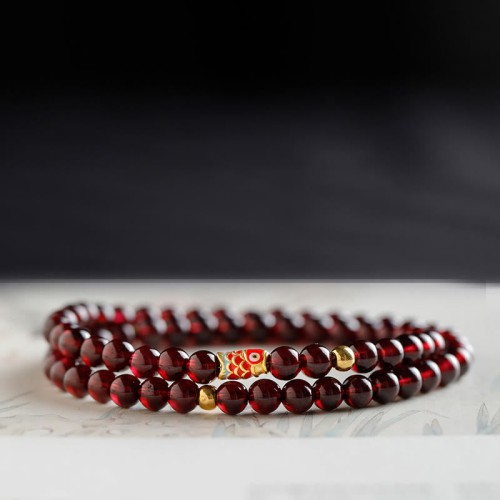 999 Gold Koi Fish Garnet Protection Bracelet 999 Gold Koi Fish Garnet Protection Bracelet