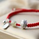 Year of the Dragon 999 Sterling Silver Hetian Jade Protection Bracelet Year of the Dragon 999 Sterling Silver Hetian Jade Protection Bracelet