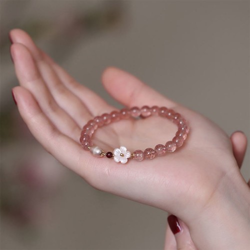 Strawberry Quartz Peach Blossom Love Bracelet Strawberry Quartz Peach Blossom Love Bracelet