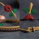 Rose Flower Peace Knot Handmade Luck Bracelet Rose Flower Peace Knot Handmade Luck Bracelet