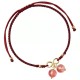 Strawberry Quartz Amethyst Green Phantom Positive Bracelet