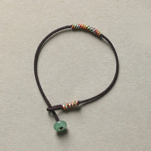 Tibetan Green Aventurine Luck Protection Braided Bracelet