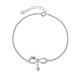 Year of the Dragon 999 Sterling Silver Zircon Knot Charm Bracelet Year of the Dragon 999 Sterling Silver Zircon Knot Charm Bracelet