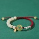 Sterling Silver Hetian Jade Luck Bracelet