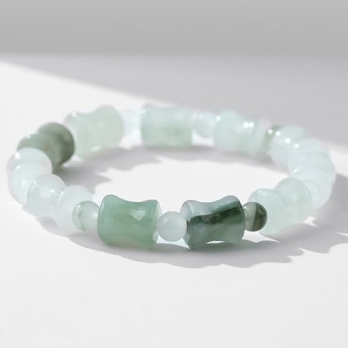 Jade Coconut Shell Bamboo Luck Bracelet