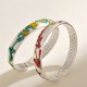 Plum Blossom Chrysanthemum Flower Heart Sutra Healing Bangle Plum Blossom Chrysanthemum Flower Heart Sutra Healing Bangle