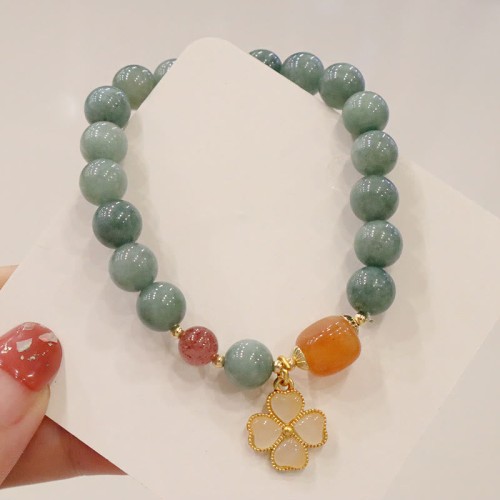 Jade Four Leaf Clover Prosperity Bracelet
