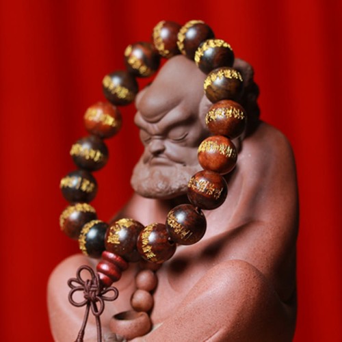 Tibetan Rosewood Heart Sutra Bracelet