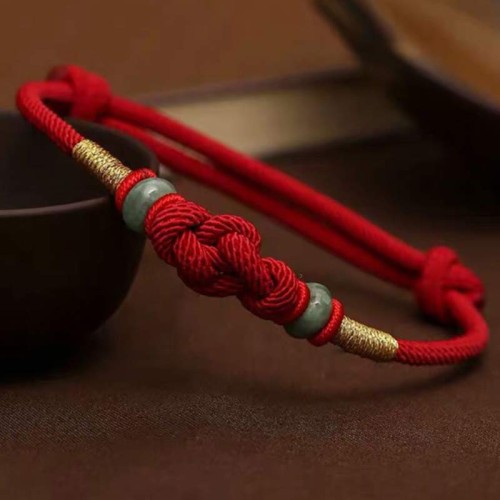Red Jade Fortune Knot Couple Bracelet Red Jade Fortune Knot Couple Bracelet