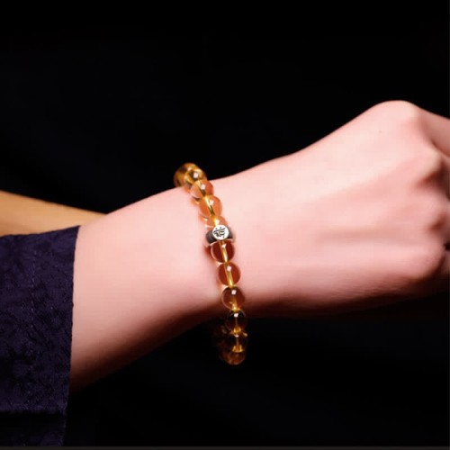 Sterling Silver Zodiac Citrine Protection Bracelet
