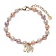 18K Gold Plated Pearl Elephant Zircon Charm Sincerity Bracelet