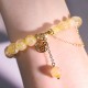 Citrine Fu Character Happiness Bracelet