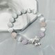 Cat's Eye Lavender Amethyst Rosette Charm Bracelet