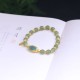 14K Gold Plated Hetian Jade Lotus Luck Bracelet 14K Gold Plated Hetian Jade Lotus Luck Bracelet