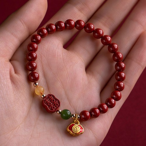 Cinnabar Happiness Calm Bracelet