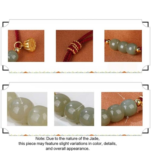 Hetian Jade Bead Lotus Pod Prosperity Bracelet
