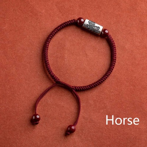 925 Silver 12 Chinese Zodiac Cinnabar String Bracelet 925 Silver 12 Chinese Zodiac Cinnabar String Bracelet