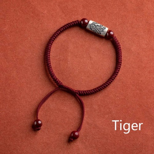 925 Silver 12 Chinese Zodiac Cinnabar String Bracelet 925 Silver 12 Chinese Zodiac Cinnabar String Bracelet