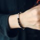Ebony Wood Red Jasper Moss Agate Peace Bracelet Ebony Wood Red Jasper Moss Agate Peace Bracelet