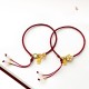 Peach Blossom Bow Knot Fu Character Charm Bracelet