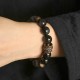 Natural Garnet Pink Crystal Love Bracelet