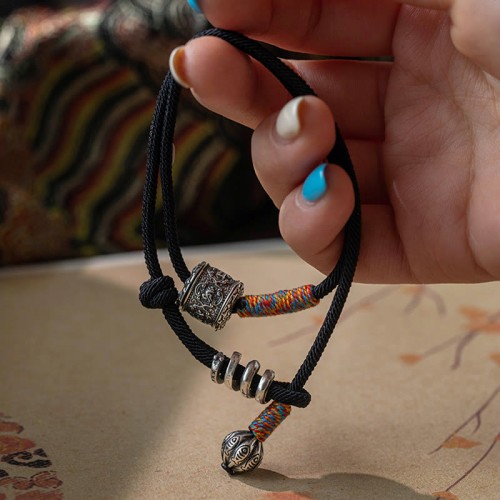 Tibetan Om Mani Padme Hum Double Wrap Bracelet