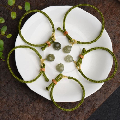 Jade Cat Paw Luck Abundance Bracelet