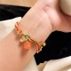 Persimmon Red Agate Strength Reincarnation Knot Bracelet