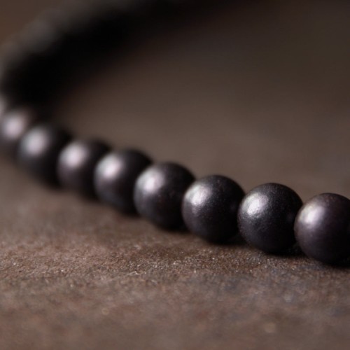 Ebony Wood Dzi Bead Protection Bracelet Ebony Wood Dzi Bead Protection Bracelet