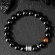 999 Silver Black Obsidian Tiger Eye Om Mani Padme Hum Bracelet 999 Silver Black Obsidian Tiger Eye Om Mani Padme Hum Bracelet