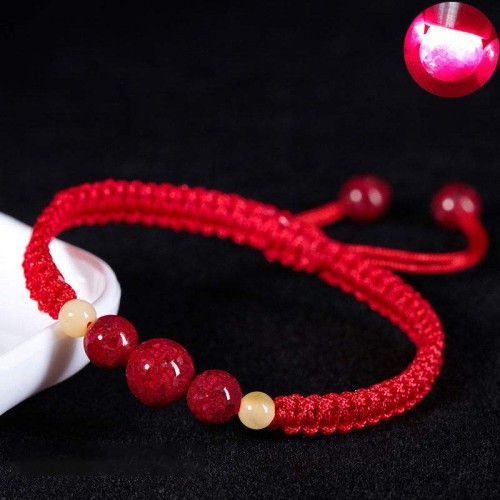 Cinnabar Red String Bracelet for Kids
