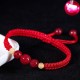 Cinnabar Red String Bracelet for Kids