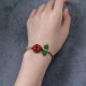 Rose Flower Peace Knot Handmade Luck Bracelet Rose Flower Peace Knot Handmade Luck Bracelet
