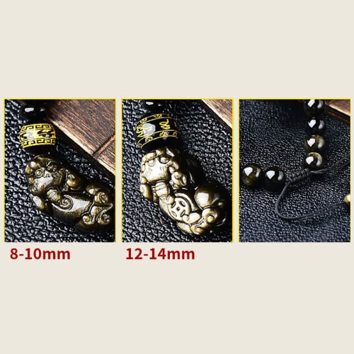 Gold Sheen Obsidian PiXiu Wealth Bracelet Gold Sheen Obsidian PiXiu Wealth Bracelet