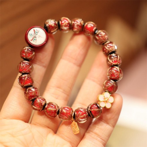 Swallowing Beast Family Wealth Thangka Bracelet