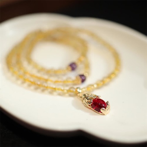 Citrine Amethyst PiXiu Prosperity Bracelet
