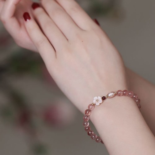 Strawberry Quartz Peach Blossom Love Bracelet Strawberry Quartz Peach Blossom Love Bracelet
