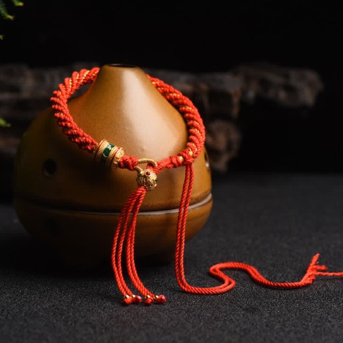 Tibetan Luck Prayer Wheel Bead Bracelet