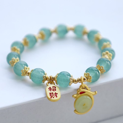 Year of the Dragon Red Agate Green Aventurine Bracelet Year of the Dragon Red Agate Green Aventurine Bracelet