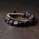 Tibetan Ebony Copper Peace Double Wrap Bracelet Tibetan Ebony Copper Peace Double Wrap Bracelet