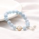 Aquamarine Pearl Moonstone Charm Bracelet Aquamarine Pearl Moonstone Charm Bracelet