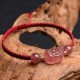 Strawberry Quartz PiXiu Lucky Red String Bracelet Strawberry Quartz PiXiu Lucky Red String Bracelet