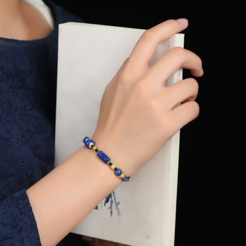 Handmade Lazurite Bead Positive Rope Bracelet Handmade Lazurite Bead Positive Rope Bracelet