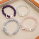 925 Silver Amethyst Aquamarine Cat's Eye Healing Bracelet