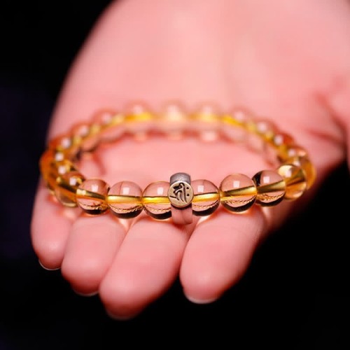 Sterling Silver Zodiac Citrine Protection Bracelet