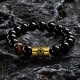 Black Onyx Tiger Eye Lion Protection Bracelet