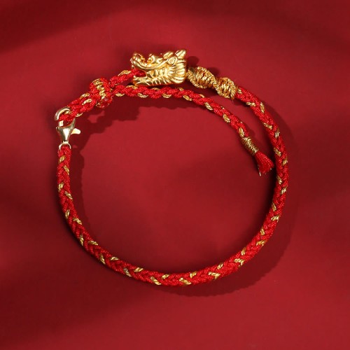 999 Silver Dragon Luck Eight Thread Knot Braided Bracelet 999 Silver Dragon Luck Eight Thread Knot Braided Bracelet