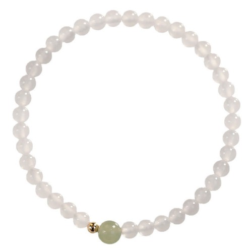 White Agate Jade Protection Bracelet White Agate Jade Protection Bracelet